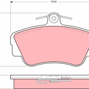 Zestaw klocków hamulcowych, hamulce tarczowe TRW GDB812 Szybka dostawa