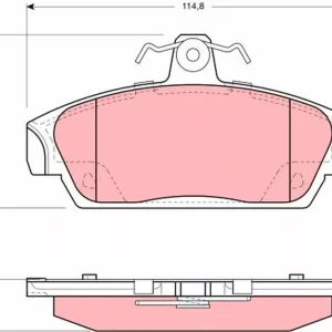 Oferta czasowa Zestaw klocków hamulcowych, hamulce tarczowe TRW GDB859