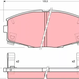 Wyjątkowa oferta Zestaw klocków hamulcowych, hamulce tarczowe TRW GDB880