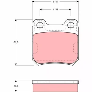 Oferta czasowa Zestaw klocków hamulcowych, hamulce tarczowe TRW GDB914