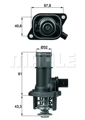 Oferta czasowa Termostat, płyn chłodzący MAHLE TI 16 105
