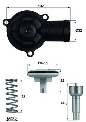 Oferta limitowana Termostat, płyn chłodzący MAHLE TI 220 87D