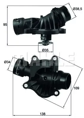 Rabat Termostat, płyn chłodzący OEM/OES (VALEO) TI 234 88