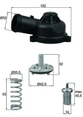 Termostat, płyn chłodzący MAHLE TI 244 83D Zamów dziś