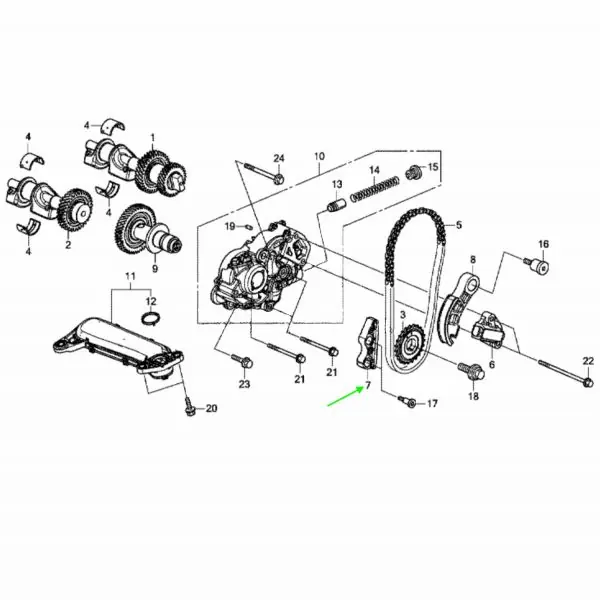 OEM ślizg łańcucha pompy oleju N16A4 1.6 i-DTEC 160KM CR-V 4gen 12-18 Wyprzedaż