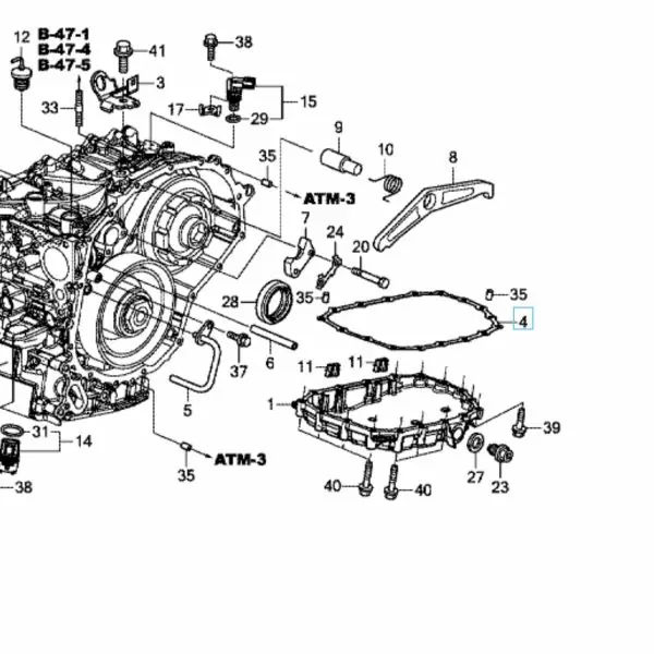 OEM uszczelka miski oleju skrzyni CVT HR-V 2gen 15-21 Bezpieczna płatność