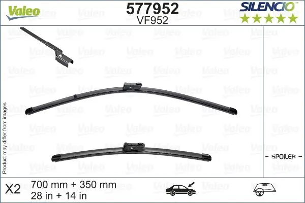 WYCIERACZKA SILENCIO VALEO 577952 2169786 FLAT BLADE VF952 X2 Nowość