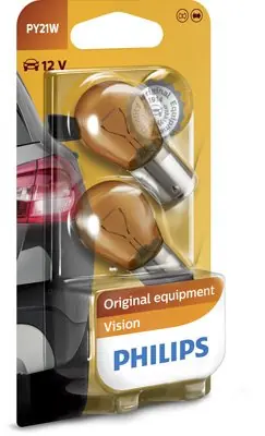 Cena promocyjna ŻARÓWKA PY21W 12V PHILIPS 12496NAB2 POMARAŃCZOWA