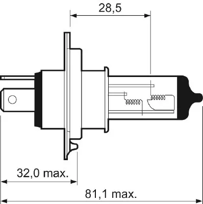 ŻARÓWKA H4 12V 60/55W VALEO Nowość