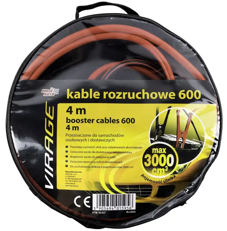 Obniżka ceny KABLE ROZRUCHOWE 600A 4M MIEDZIANE VIRAGE