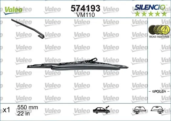 Wyjątkowa oferta Wycieraczki silencio VALEO 574193 VM110