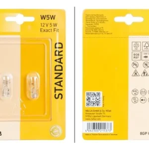 Bestseller ŻARÓWKA W5W 5W 12V HELLA 8GP 003 594 123 W5W BLISTER 2 szt.