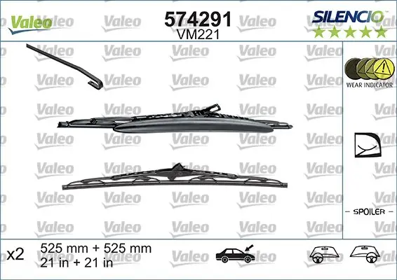 Wycieraczki silencio VALEO 574291 VM221 Szybka wysyłka