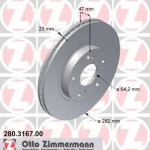 Bestseller Tarcza hamulcowa ZIMMERMANN 280.3167.00 45251S7AN10