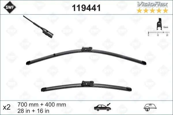 Wycieraczki visioflex SWF 119441 Szybka dostawa