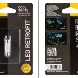 ŻARÓWKA LED RETROFIT HELLA 8GL178560561 C5W C5W SV8.5-8 36MM 5000K 2SZT Zamów dziś
