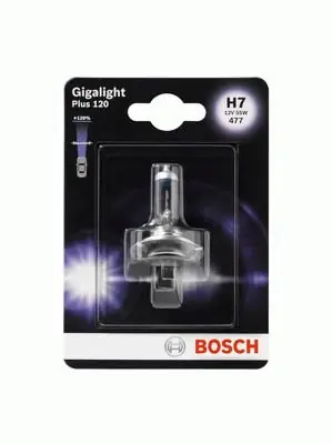 ŻARÓWKA H7 55W 12V GIGALIGHT + 120 BOSCH 1987301110 H7 Cena promocyjna